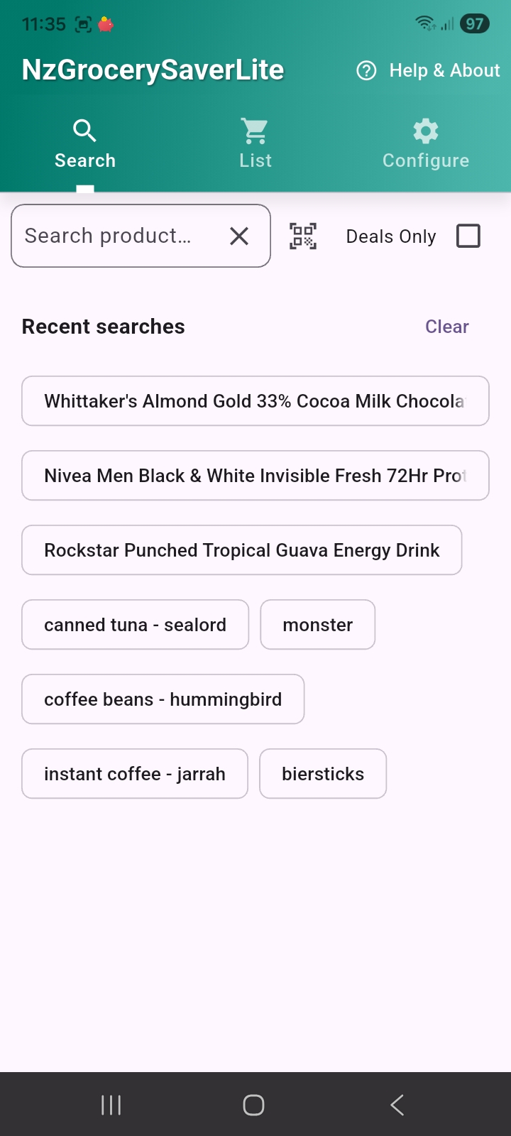 Search History