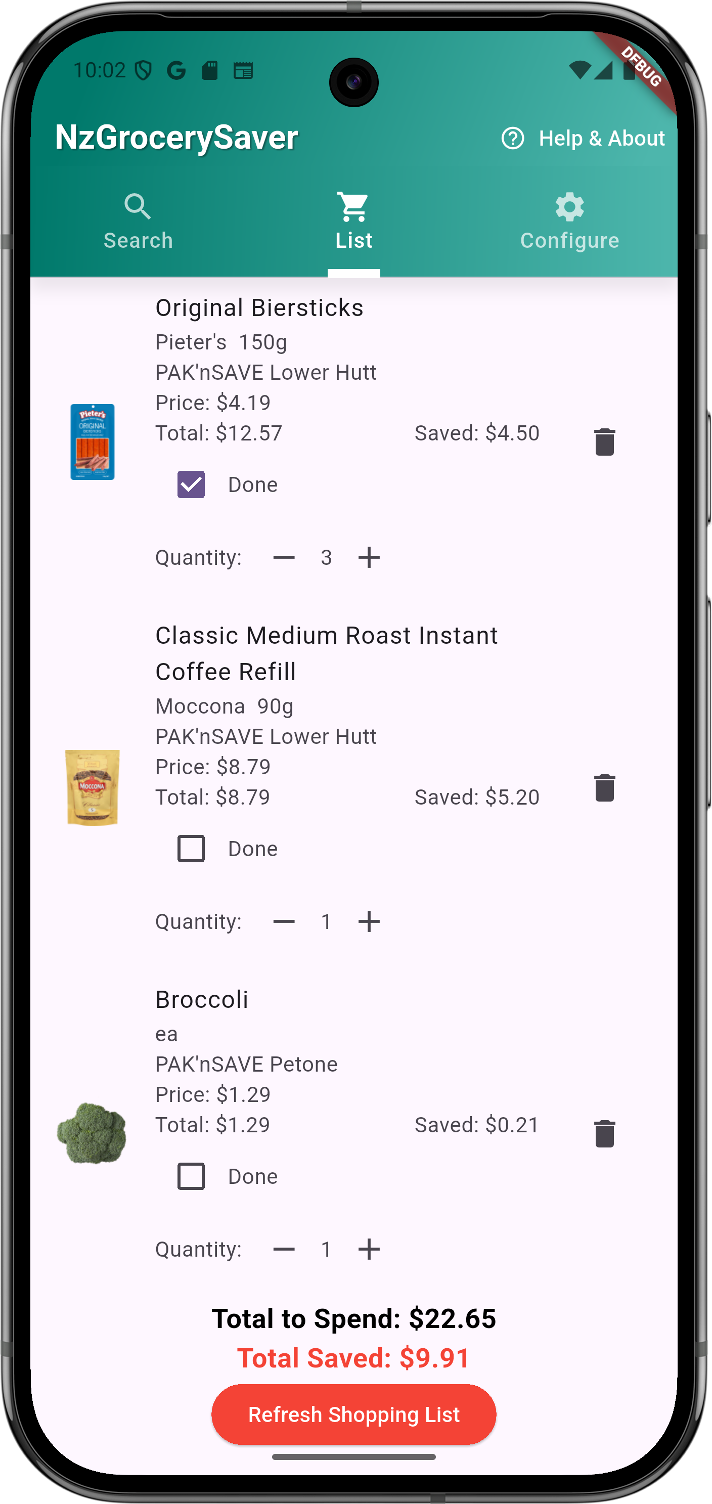 Shopping List